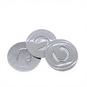 SAM LAN OEM Service Heat Induction Safety Seal Liner Two Piece Die Cut Aluminum Foil Grade <b>Bottles</b> Lids Closures - Product Image 5