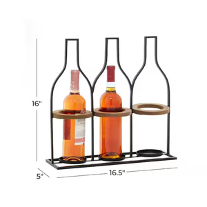 Support mural décoratif de luxe en métal pour bouteilles de vin – Idéal pour Noël et la maison - Product Image 2