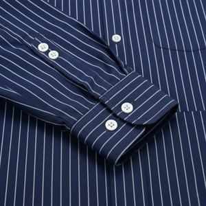 Camisa de Vestir Formal para Hombre, Corte Regular, con Logotipo Personalizado, 100% Algodón, Cuello Alto, Manga Larga, Antiarrugas, Transpirable - Product Image 5