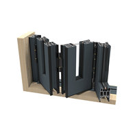 Sistema de Puerta Plegable Corredera Alemana Serie 80, Perfil de Aluminio 6063 T5, Perfiles de Aluminio de Lujo con Recubrimiento en Polvo de Alta Resistencia