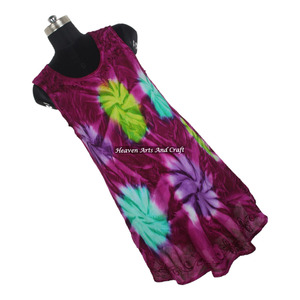 Exclusivo Vestido Largo de Verano 2026 de Rayón con Estampado Tie Dye, Estilo Bohemio, para Fiestas y Vacaciones, Sexy, para Chicas - Product Image 6