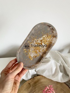Plateau de service mobile moderne en résine de qualité supérieure pour table basse et décoration intérieure Tradebyd - Product Image 4