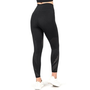 Women's High Waist Full Length Solid Color Knitted Leggings Seamless <b>Stretch</b> Spandex Nylon Material All Seasons Basic Style - Product Image 2