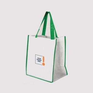 Custom Rpet Non-Woven Shopping <b>Bag</b> <b>Medium</b> Size Durable Handle Eco-Friendly Reusable Grocery Tote PP Webbing - Product Image 1