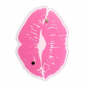 Palette à cils en acrylique en forme de lèvres, durable, avec logo personnalisé, instrument de beauté, rose, organisateur d'extensions de cils - Product Image 4