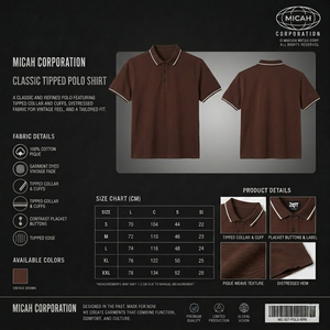 Polo à manches courtes pour homme, couleur unie, tricot piqué, style décontracté, avec col et poignets à bordure blanche - Product Image 6