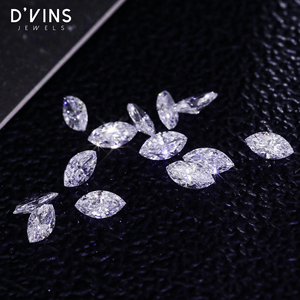 เพชรทรงมาร์คีส์ D'VINS JEWELS เพาะเลี้ยงในห้องปฏิบัติการ ขนาด 5x3 มม. สีขาวสว่างแฟนซี ระดับสี D สำหรับทำเครื่องประดับ - Product Image 2