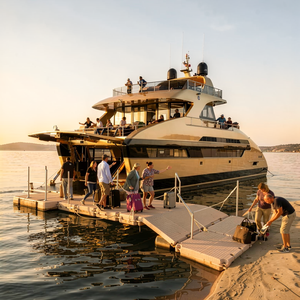 เรือยอชท์คาตามารันอลูมิเนียมสุดหรู UBI 2250 ขนาด 22 เมตร ปรับแต่งได้ พร้อมเครื่องยนต์ในตัว 1150 แรงม้า x 2 ความเร็ว 30-35 นอต พร้อมหลังคาบิมินี่ ควบคุมด้วยรีโมท ใช้พลังงานแบตเตอรี่ - Product Image 6