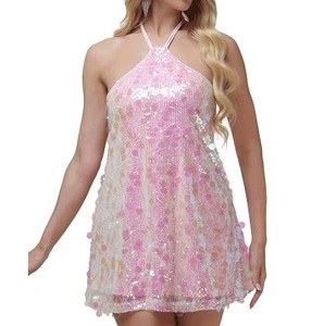 High Quality Sequin Party <b>Dress</b> Sleeveless Club Wear Sexy Cocktail V Neck Comfortable Shiny Ladies Sequin <b>Dress</b> - Product Image 6
