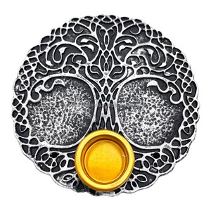 Hermoso Quemador de Incienso de Aluminio Plateado, Ecológico y Duradero, Estilo Chino, para Hogar, Hotel u Oficina - Product Image 3