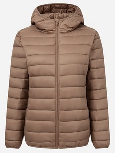 Women <b>Winter</b> Raw Puffer Jacket High Quality <b>Thick</b> Warm Stylish Fashionable Lightweight Canvas Puffer <b>Coat</b> with Zipper Closure - Product Image 3