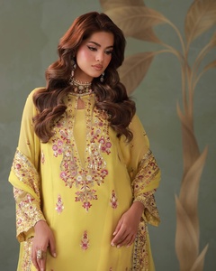 WS International 623 Camisa Corta de Color Increíble con Pantalón para Mujer, Material Viscosa, para Fiestas y Bodas - Product Image 4