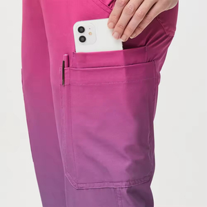 Pantalon de travail médical pour femmes, coupe slim, style jogger, avec poches, pour infirmières - Product Image 6