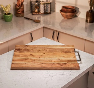 Tabla de Cortar Rectangular de Bambú Personalizada con Asa, Sostenible y Ecológica, Apta para Lavavajillas, para Cocina Doméstica y Restaurantes - Product Image 1