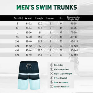 Shorts de bain pour hommes, longueur genou, avec taille élastique, vêtements de sport décontractés, vêtements de plage, boardshorts, motif uni, 100% polyester, séchage rapide - Product Image 6