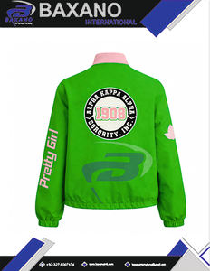 Chaqueta de Carreras de Sarga de Algodón Alpha Kappa Alpha AKA Sorority para Mujer, Chaqueta de Motociclismo de Alto Rendimiento y Velocidad - Product Image 6