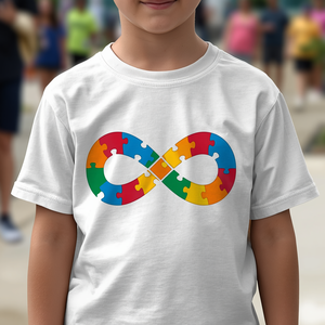 T-shirt à thème de sensibilisation en coton, décontracté, avec motif graphique et message de soutien, personnalisable OEM ODM - Product Image 5