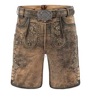 Nueva Colección High Street, Pantalones Cortos Lederhosen Tradicionales Bávaros Antiguos de Alta Calidad, Bordados Personalizados - Product Image 4