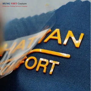 High Quality Unisex T-shirt for local brand CMYK HC 3D Raised Silicone <b>Iron</b> Heat Transfer <b>Label</b> Transfer - Product Image 3