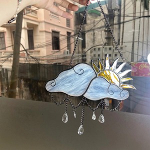 Decorative Glass Hanging Ornament Sun Catcher Ideal For Kids Room And Playful <b>Space</b> Enhancement Crystal <b>Light</b> Catcher From India - Product Image 2