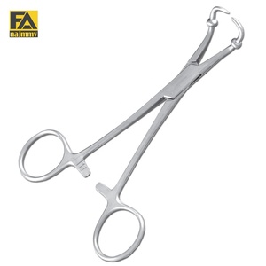 Forceps manuel Roeder incurvé à dents, instrument chirurgical en acier inoxydable, certifié CE, classe I, pour utilisation en salle d'opération - Product Image 1