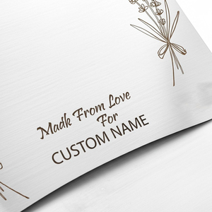 Tabla de cortar personalizable de acero inoxidable con diseño de lavanda grabado, nombre personalizado, accesorios de cocina, utensilios de cocina - Product Image 5