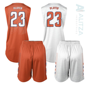 Ensemble de maillot de basket-ball ALITZA Illinois, débardeur sans manches à col en V avec short, impression sublimée, évacuation de l'humidité, unisexe, adulte - Product Image 2