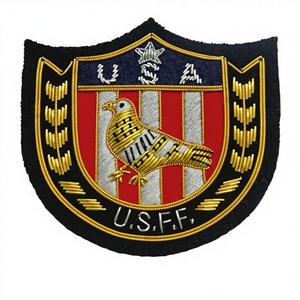 Luxury Hand Embroidered Bullion Wire & Silk Thread Customizable Eco-Friendly Badges - Product Image 4