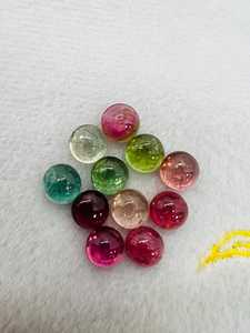 Gemas de Turmalina Natural del Congo de Zubeda Gems, Corte Brillante, Multicolor, Efecto de Cambio de Color, Orificio de 5 mm para Joyería - Product Image 6