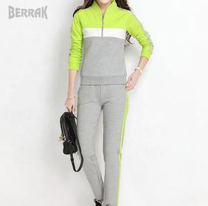 Kadın <span class=keywords><strong>2</strong></span> parça Set kazak yüksek kalite standı yaka iki parçalı Set Casual kadınlar İnce eşofman takımı YZ8006 - Product Image 2