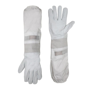 Guantes de Apicultura Profesionales, Guantes de Seguridad de Cuero de Manga Larga, Suministro al por Mayor Personalizado OEM - Product Image 5