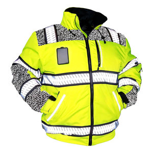 Perfectionists CE Certified Unisex Wholesale Quality <b>High</b> <b>Visibility</b> Breathable Cotton Zippered Reflective <b>Softshell</b> Needle - Product Image 2