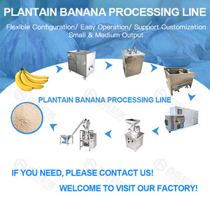 Entrée 30-1000kg ligne de poudre de banane plantain Sus 304 machine de meulage de séchage de poudre de banane plantain ligne de production de farine de banane plantain - Product Image 2