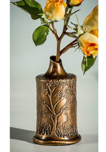 Vase à fleurs en aluminium au design moderne, finition dorée, vase de table en métal, vase décoratif en aluminium pour le salon - Product Image 6