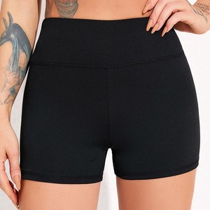 Workout Biker Shorts Women High Waisted Control Polyester Spandex <b>Booty</b> Volleyball Gym Black Shorts for Yoga Dance - Product Image 3