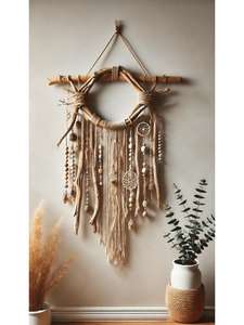 Estante de Pared de Yute Hecho a Mano al por Mayor, Estilo Art Deco, para Decoración de Bodas, Aniversarios, Hogar, Oficina y Hotel - Product Image 3