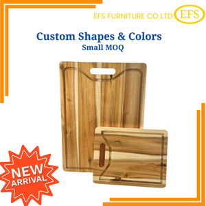 Solid Acacia Wood Cutting Board Reversible <b>Kitchen</b> Chopping Board Thick Butcher Block Natural Wood Durable Supplier - Product Image 4