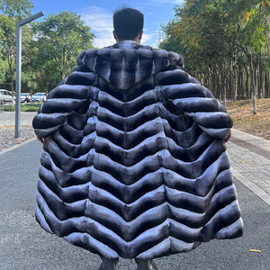 Manteau en fourrure de renard de luxe pour homme, hiver 2023, imperméable, réversible, avec le meilleur prix de gros de l'usine - Product Image 3