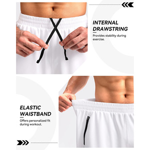 กางเกงขาสั้นออกกำลังกายขายส่ง ระบายอากาศได้ดี เหมาะสำหรับวิ่งและเล่นกีฬา มีกระเป๋าซิป แถบสะท้อนแสง สำหรับผู้ชาย - Product Image 6