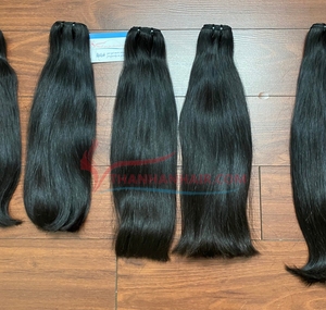 Top produit!!! Fabriqué au Viet Nam en gros trame de cheveux à la machine trame de cheveux de couleur noire naturelle de Thanh an Hair - Product Image 1