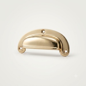 Poignées de meuble en laiton antique, quincaillerie élégante pour un style vintage, charme de l'ancien monde, poignées de tiroir pour espaces modernes, poignée en coupelle - Product Image 1