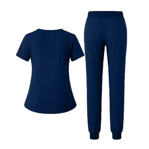 Ensembles de blouses médicales tendance pour femmes, style sportif, manches courtes et pantalon inclus – Vêtements d'hôpital très demandés - Product Image 1