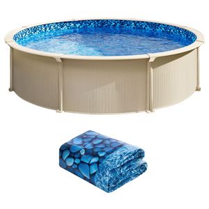 Telo per Piscina Fuori Terra Lungo 25m, Spessore 1,5mm, per Piscine con Pareti in Acciaio Altezza 52 Pollici - Product Image 1
