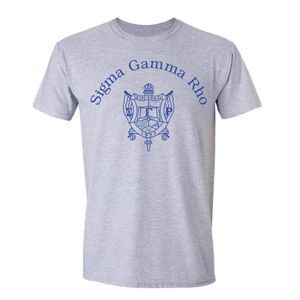 T-shirt graphique Sigma Gamma Rho, classique, à manches courtes, en coton, col rond, unisexe, avec lettres grecques, haut de sororité, vêtement personnalisé - Product Image 1