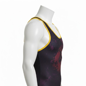 Customized Color Plain High Quality Spandex/Nylon Wrestling Singlet with Custom Logo Sportswear Uniform - Product Image 5