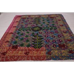 ผ้าห่มปักลายลาวีนาส โบโฮ คันธา ซูซานี ทำมือ วินเทจ ผ้าฝ้ายลายดอกไม้ เป็นมิตรกับสิ่งแวดล้อม ซักได้ ใช้ได้ทุกฤดู สำหรับตกแต่งบ้านและเตียง - Product Image 2