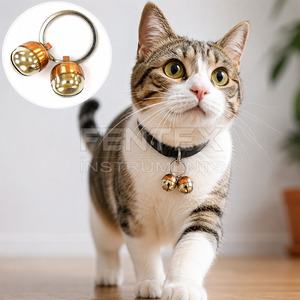 Cloche en cuivre sonore pour colliers de chiens et de chats – Cloche durable à son extra fort pour le suivi et la sécurité des animaux de compagnie - Product Image 1