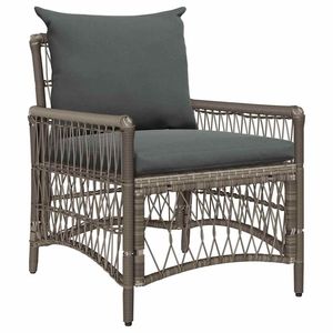 Silla de Jardín de Poliratán Gris 60 x 70 x 78 cm, Muebles de Exterior Elegantes - Product Image 4