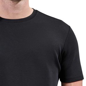 Camiseta de Cuello Redondo para Hombre con Logotipo Personalizado al por Mayor, Camiseta Deportiva Informal Negra de Manga Corta de Algodón - Product Image 6