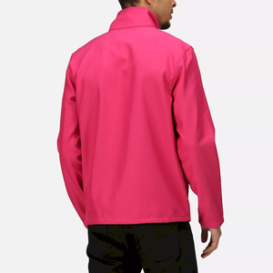 Men's <b>Pink</b> Softshell <b>Jacket</b> ZULARI IMPEX Lightweight Varsity Style Hooded | <b>Waterproof</b> Windbreaker Outdoor Hiking Side Pockets | - Product Image 6